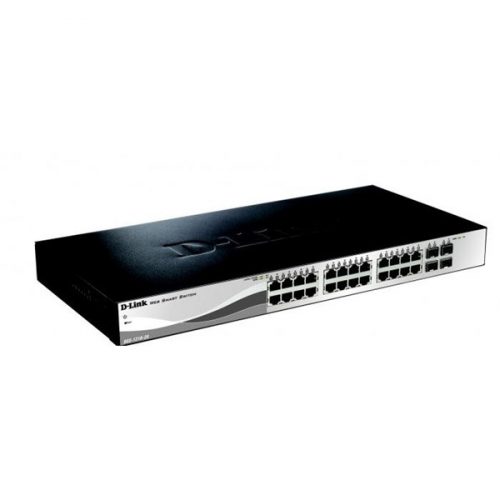 D-LINK Switch 24x1000Mbps + 4xGigabit SFP Menedzselhető Rackes, DGS-1210-28/E