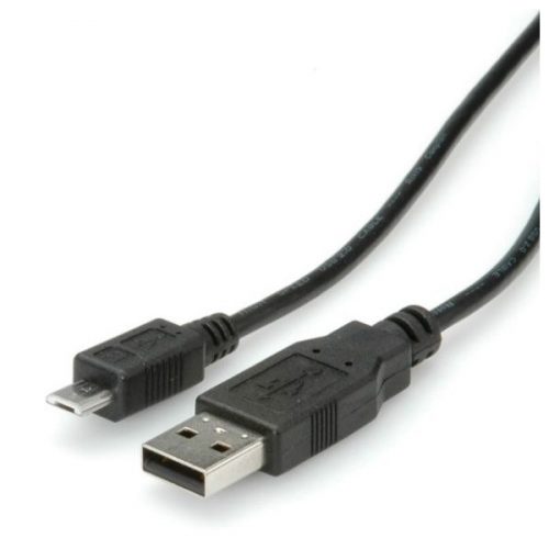 ROLINE kábel USB A Male to MicroUSB B Male 0,8m