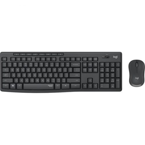 LOGITECH Billentyűzet + egér - MK295 Silent Vezeték Nélküli Combo Grafitszürke, US