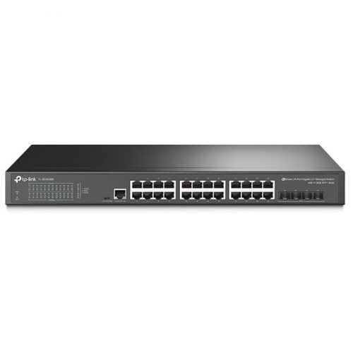 TP-LINK Switch 24x1000Mbps + 4x10G SFP+ + 2xkonzol port, Menedzselhető, SG3428X