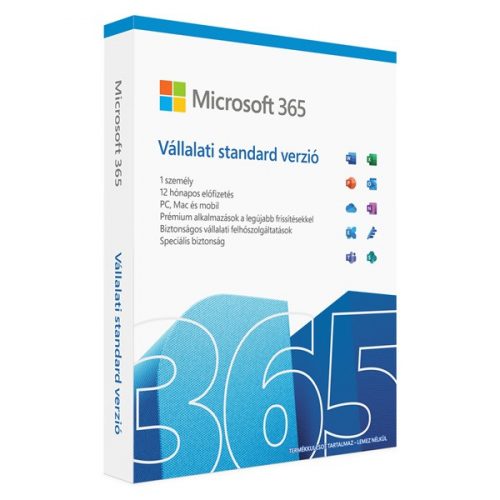 MICROSOFT 365 Vállalati Standard verzió (Business Standard) 1Y Win/MAC HUN FPP BOX Doboz P8