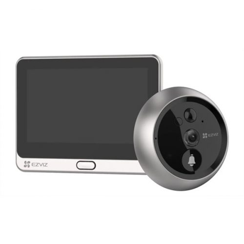 EZVIZ DP2C beltéri WiFi-s ajtócsengő 155° kamerával, 1080p, PIR mozgásérzékelés, 4.3" kijelző, microSD (256GB)