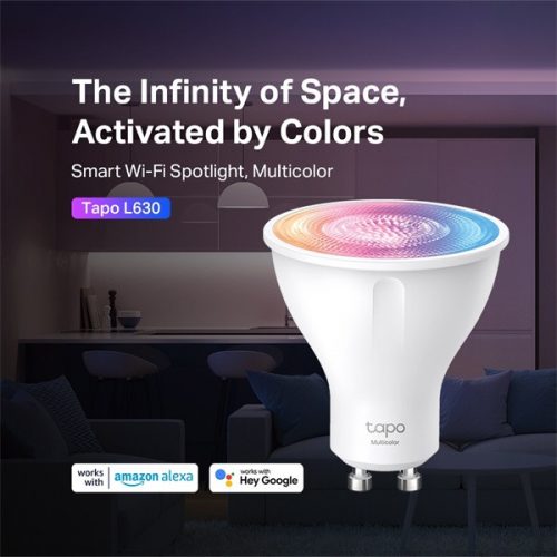 TP-LINK LED Izzó Wi-Fi-s GU10, váltakozó színekkel Spotlight, TAPO L630