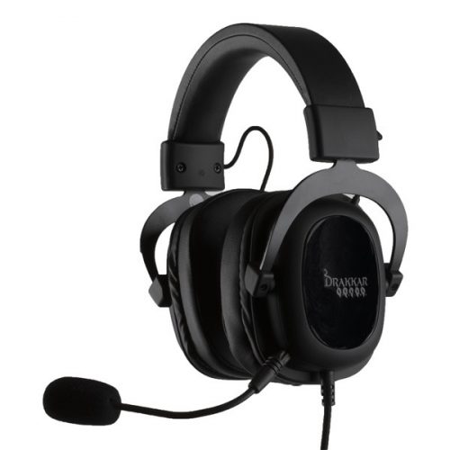 KONIX - DRAKKAR PC Bodhran 7.1 Fejhallgató Vezetékes Gaming Stereo Mikrofon, Fekete