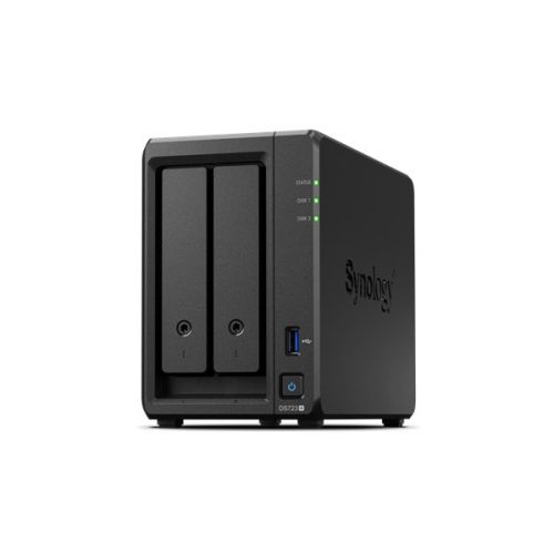 SYNOLOGY NAS 2 fiókos AMD Ryzen R1600 2x2,6GHz, 2GB DDR4 RAM, 2x1000Mbit, 1xUSB3.2Gen1 - DS723+