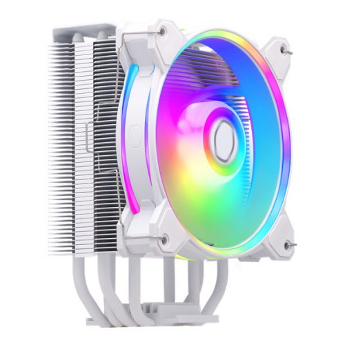 COOLER MASTER CPU hűtő HYPER 212 HALO WHITE ARGB, LGA1700 támogatással, fehér