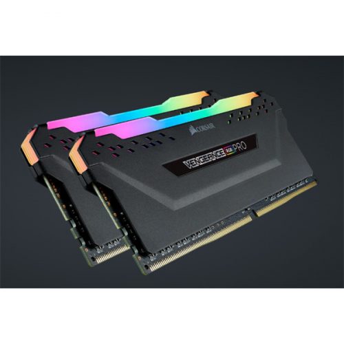 CORSAIR Memória VENGEANCE RGB DDR4 16GB 3200MHz C16 (Kit of 2), fekete