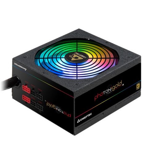 CHIEFTEC Tápegység Moduláris Photon 650W RGB világítás BOX Gold