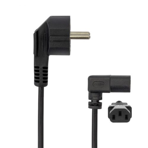 SBOX Kábel, CABLE C-13 PC - SCHUKO POWER, Angled 90°, 2 m