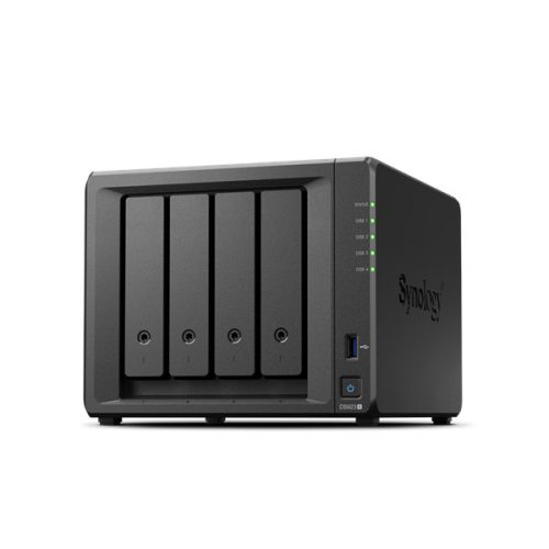 SYNOLOGY NAS 4 Fiókos DS923+ 4x6TB HDD-vel, AMD Ryzen R1600 2x2,6GHz, 4GB DDR4 ECC, 2x1GbE, 2xUSB3.2