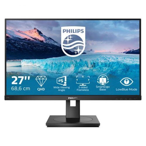 PHILIPS IPS monitor 27" 275S1AE, 2560x1440, 16:9, 300cd/m2, 4ms, HDMI/DisplayPort/DVI, Pivot, hangszóró