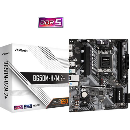 ASROCK Alaplap AM5 B650M-H/M.2+ AMD B650, mATX