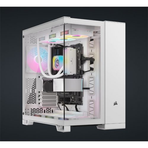 CORSAIR Ház 6500X Dual Chamber, Tápegység nélkül, Edzett Üveg, fehér