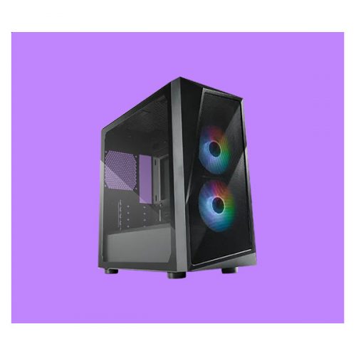 COOLER MASTER Ház Mini Tower CMP 320, 2x ARGB Ventilátor, Tápegység nélkül, fekete