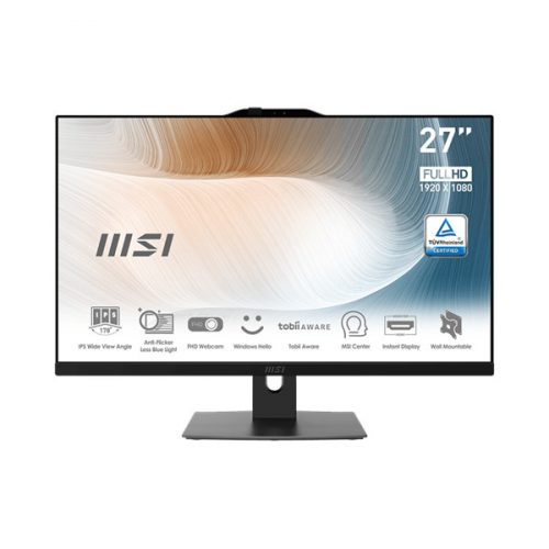 MSI Business AIO Modern AM272P 12M-447XEU, 27" FHD, i5-1235u 8GB, 512GB M.2, INT, NOOS, Black