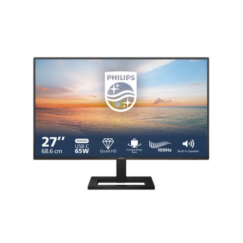 PHILIPS IPS monitor 27" 27E1N1600AE, 2560x1440, 16:9, 350cd/m2, 4ms, HDMI/2xUSB/USB-C, hangszóró, 100Hz, áll. mag.