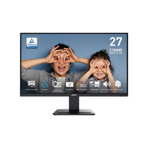 MSI Monitor Business PRO MP273U 27" UHD 3840x2160, IPS, 16:9, 60Hz, 4ms, 300cd/m2, 1000:1, 2x HDMI, DP, Black