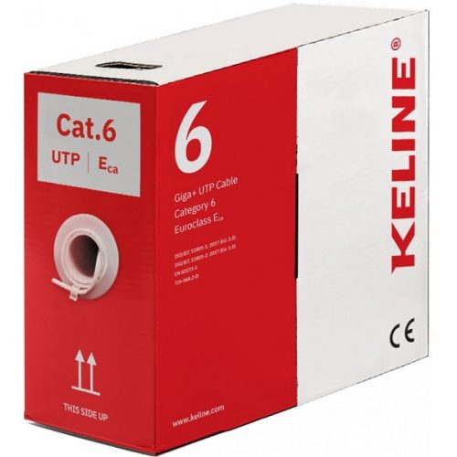 KELINE UTP Falikábel dobozos CAT.6 305m AWG23, PVC, Euroclass Eca