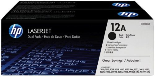 HP Q2612AD (12AD) fekete eredeti toner duplacsomag